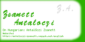 zsanett antaloczi business card